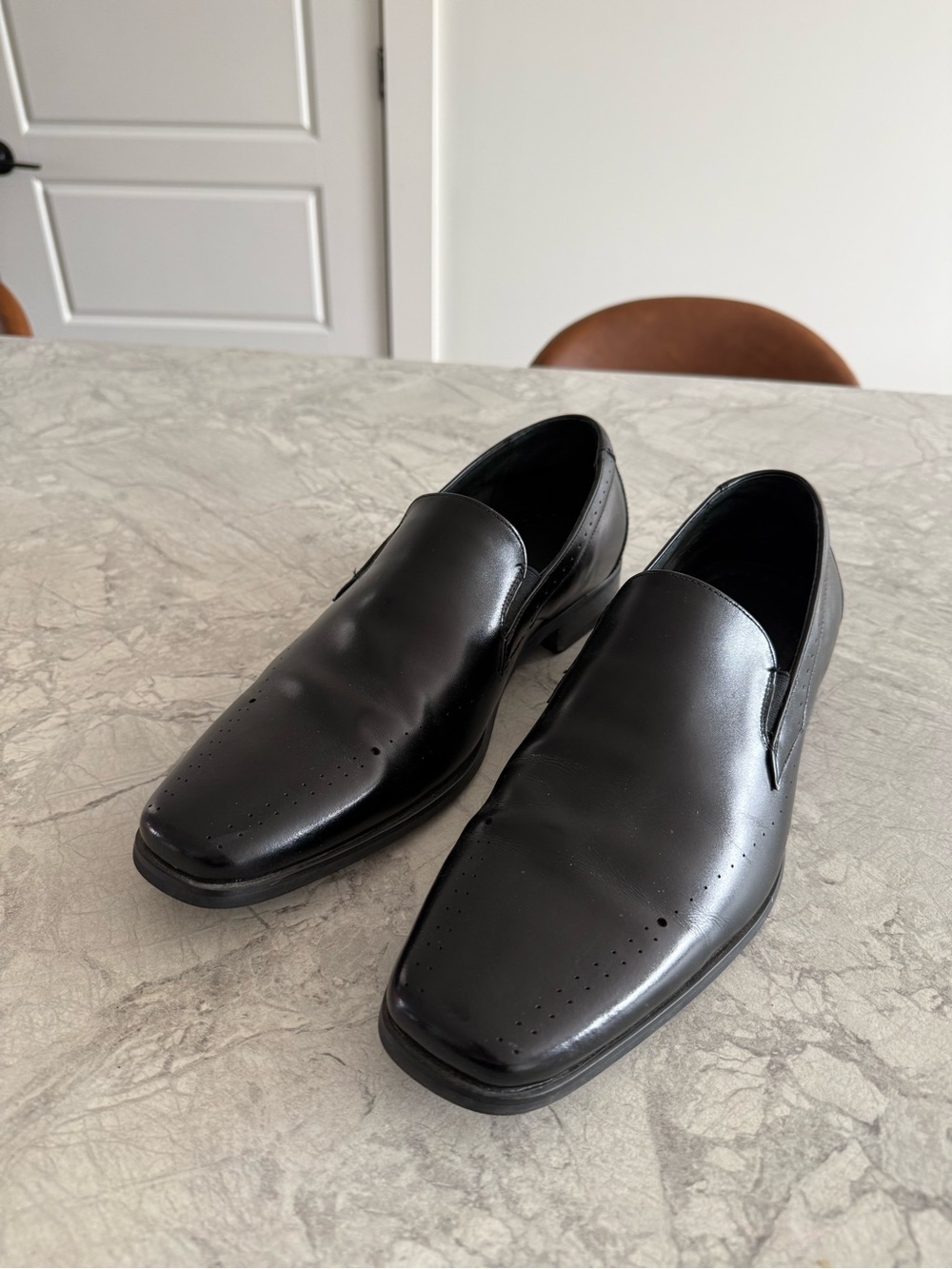 Stacy Adams Men's Black Slip-On Leather Dress Shoes (size 9)